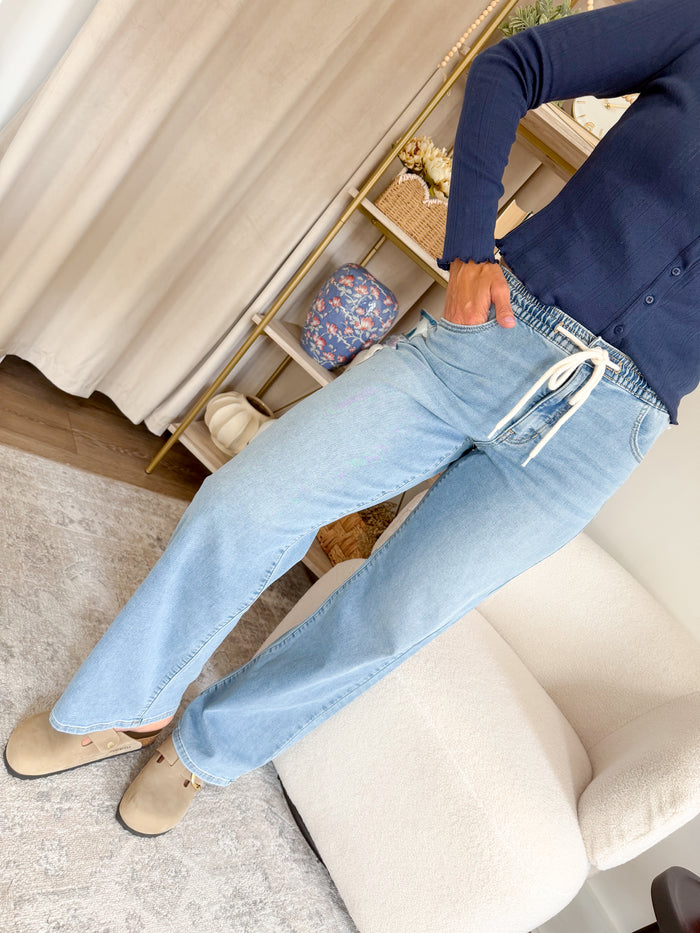 Just Black Denim Molly Light Drawstring Denim – women's denim