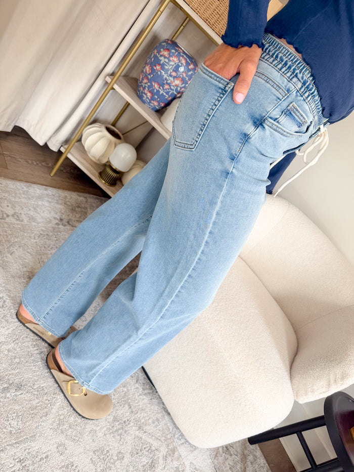 Just Black Denim Molly Light Drawstring Denim – women's denim