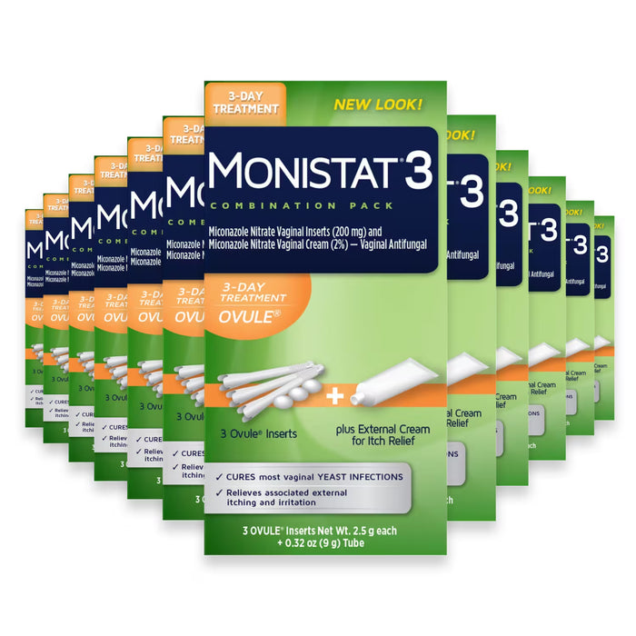 MONISTAT 3-Day Cure & Itch Ovule - 3 Ct - 12 Pack