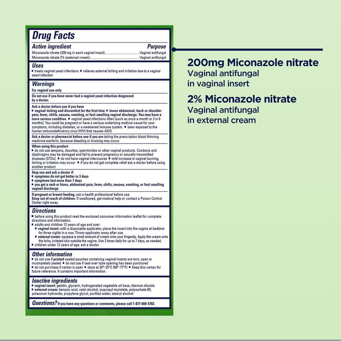 MONISTAT 3-Day Cure & Itch Ovule - 3 Ct - 12 Pack