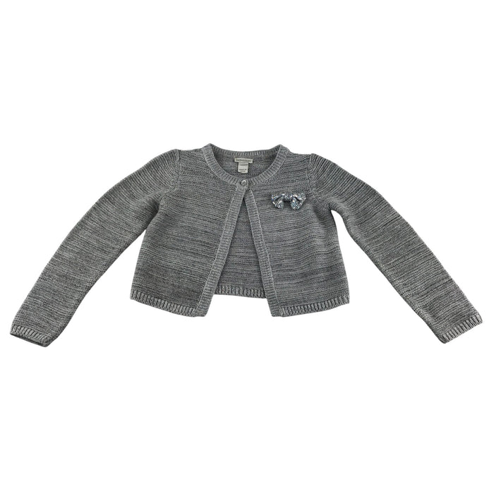 Monsoon 5-6 years grey bolero sequin bowtie cardigan