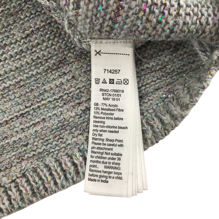 Monsoon 5-6 years grey bolero sequin bowtie cardigan