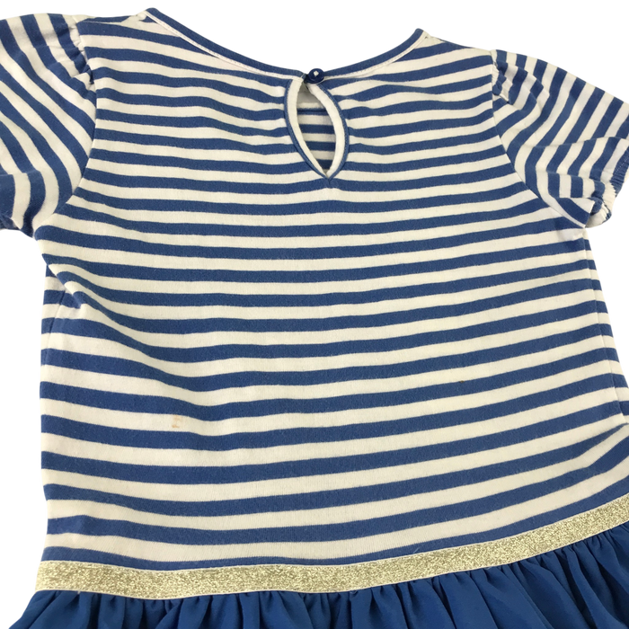 Monsoon 7-8 years blue stripy top and flowers dress