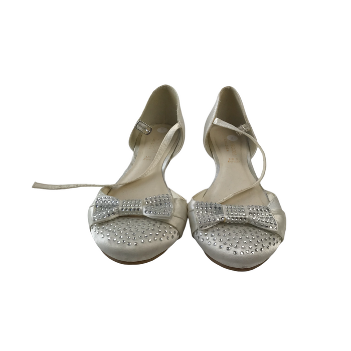 Monsoon size UK 2 white gems and bowtie sandals