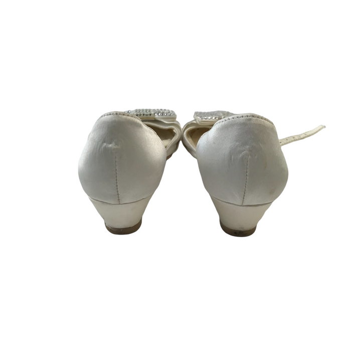 Monsoon size UK 2 white gems and bowtie sandals
