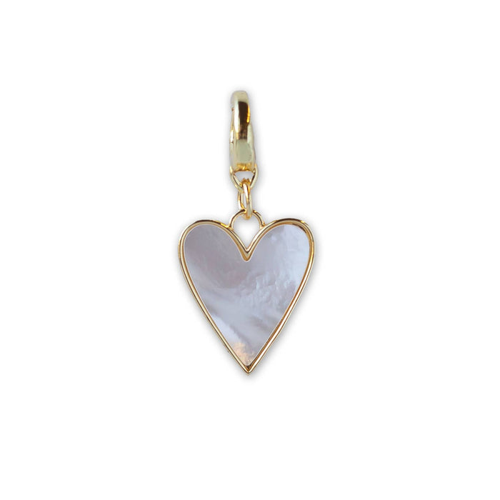 Mother of Pearl Heart Charm