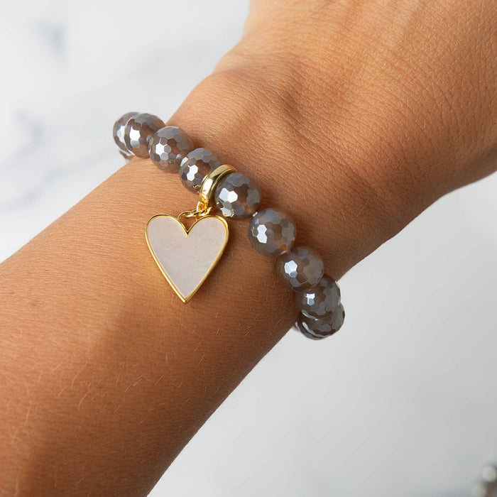 Mother of Pearl Heart Charm