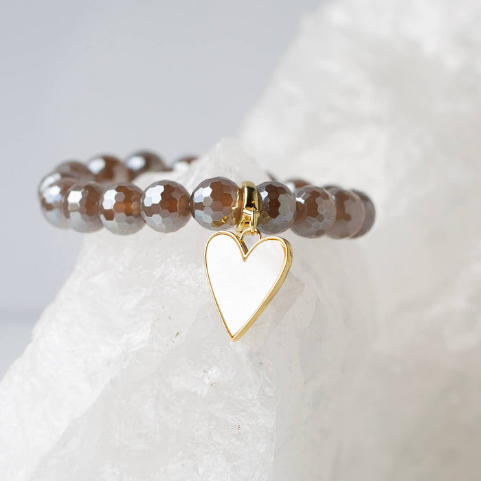 Mother of Pearl Heart Charm