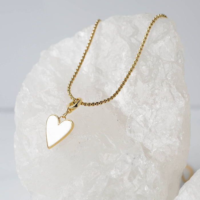 Mother of Pearl Heart Charm