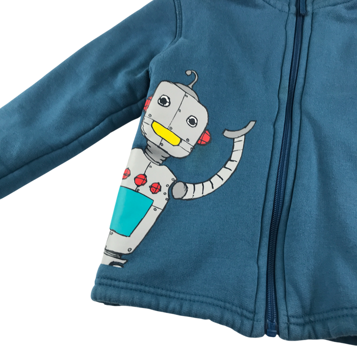 Mountain Warehouse 5-6 years turquoise robot hooded fleece