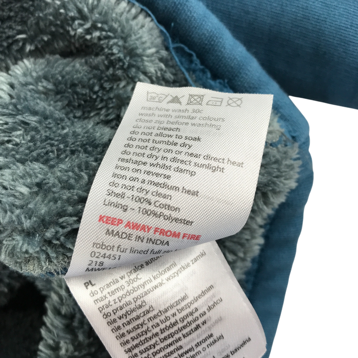 Mountain Warehouse 5-6 years turquoise robot hooded fleece