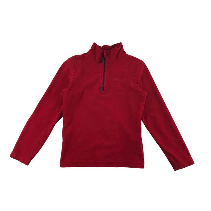 Mountain Warehouse Fleece Age 7 Red Plain Half Zipper Pullover