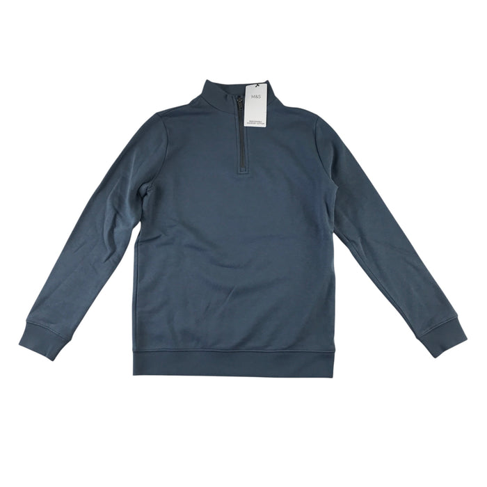 M&S 12-13 years dusty blue mock neck sweater