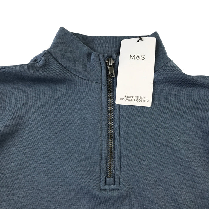 M&S 12-13 years dusty blue mock neck sweater