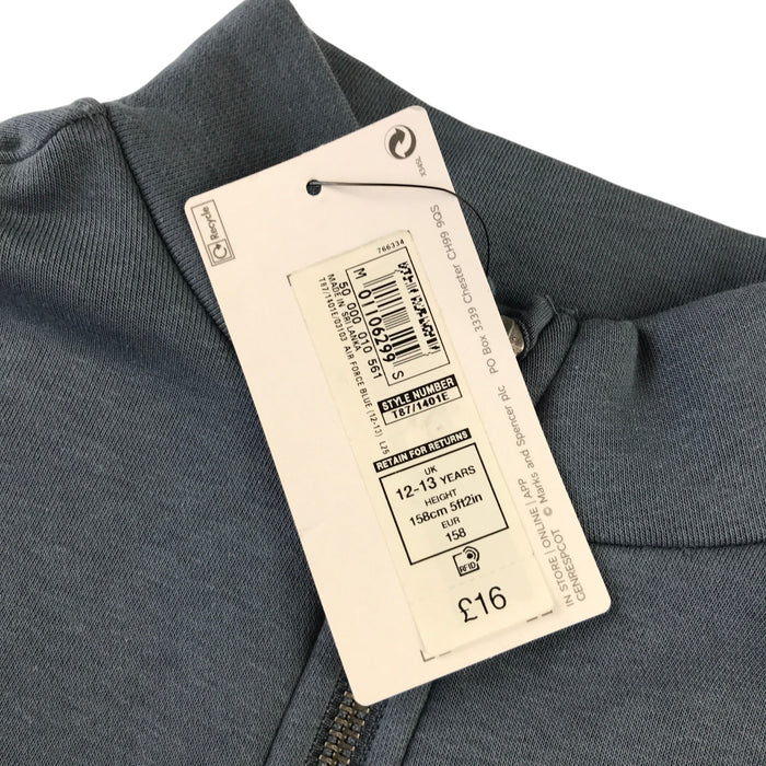 M&S 12-13 years dusty blue mock neck sweater