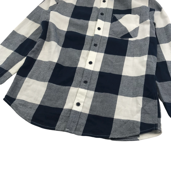 M&S 12 years navy checked shirt