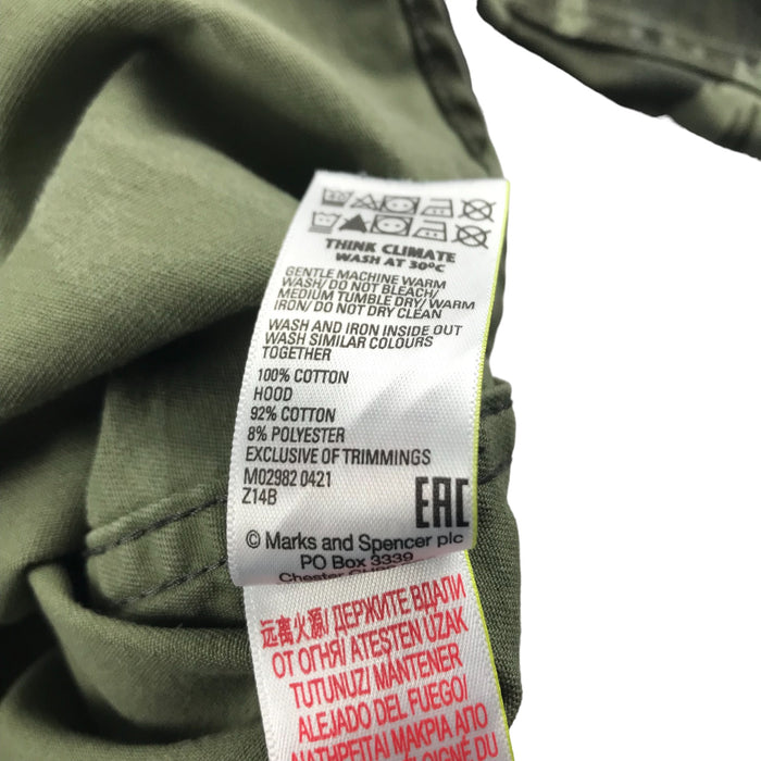 M&S 13 years khaki green camouflague print buttoned shirt