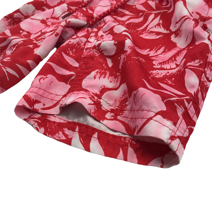 M&S 4-5 years red floral swim trunks