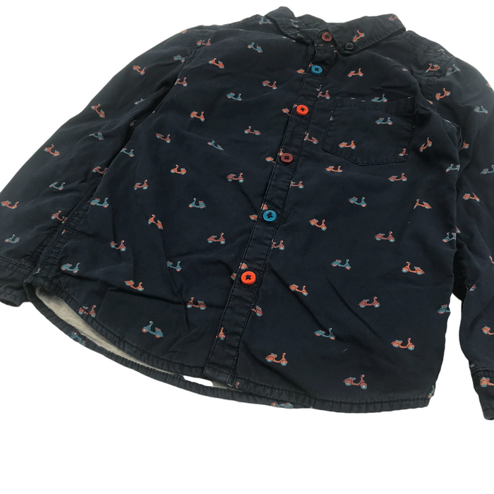 M&S 4 years navy moped pattern shirt