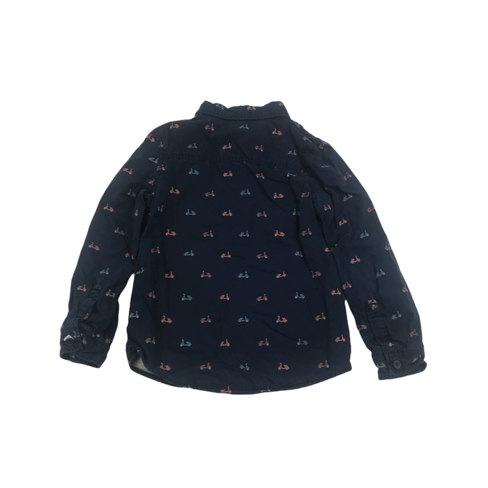 M&S 4 years navy moped pattern shirt