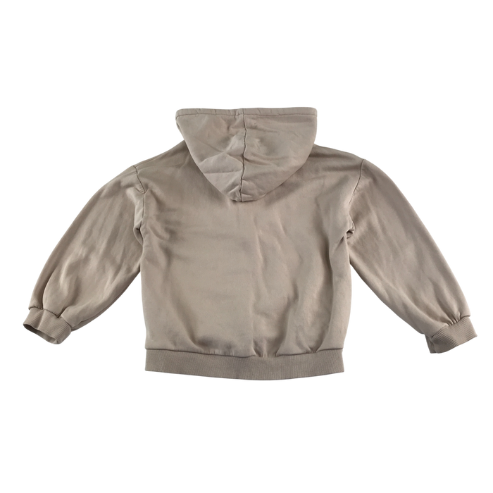 M&S 5-6 years beige zip hooded fleece