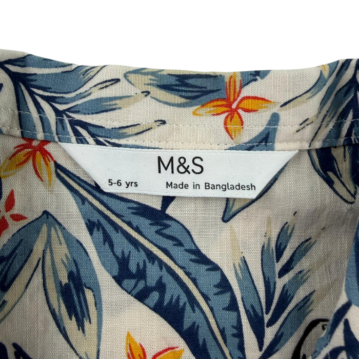 M&S 5-6 years floral shirt