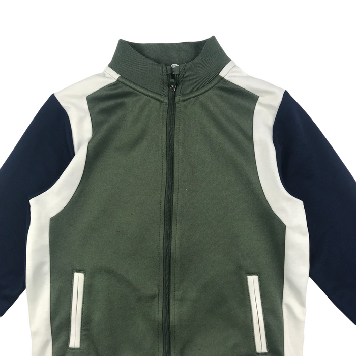 M&S 5-6 years khaki zipped sweatshirt