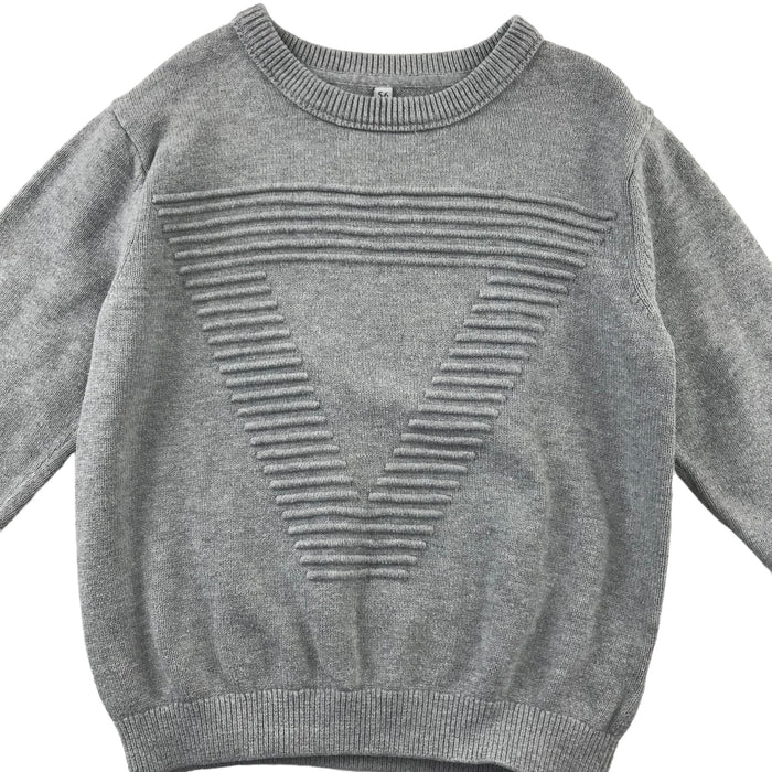 M&S 5 years grey triangle pattern cotton jumper