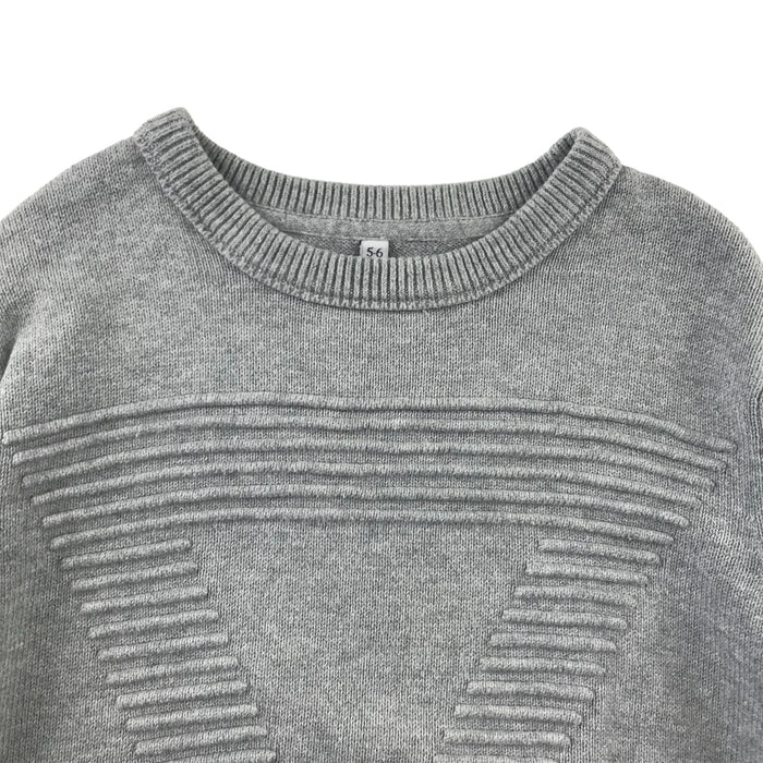 M&S 5 years grey triangle pattern cotton jumper