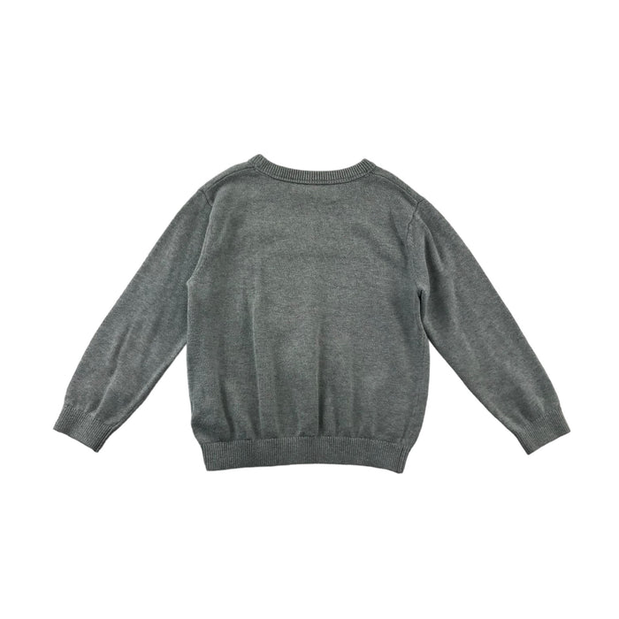 M&S 5 years grey triangle pattern cotton jumper