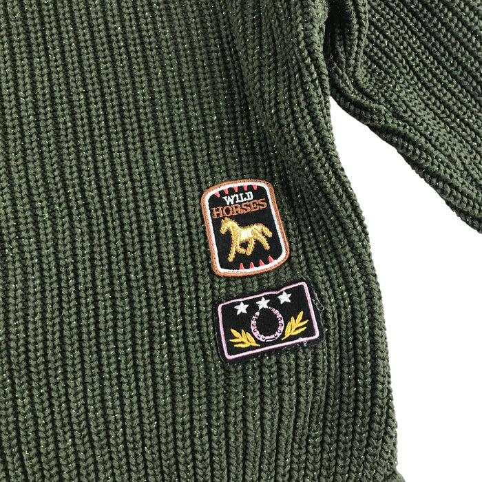 M&S 6-7 years khaki embroided jumper