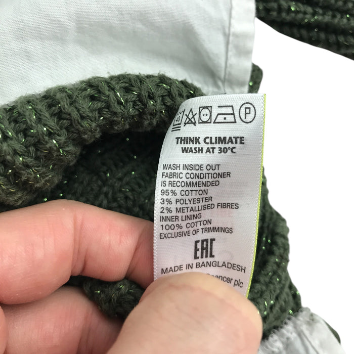 M&S 6-7 years khaki embroided jumper