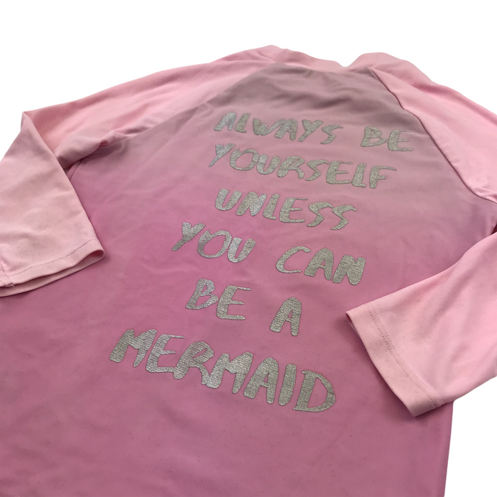 M&S 6-7 years pink mermaid swim top