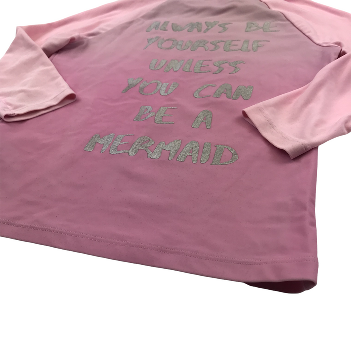M&S 6-7 years pink mermaid swim top