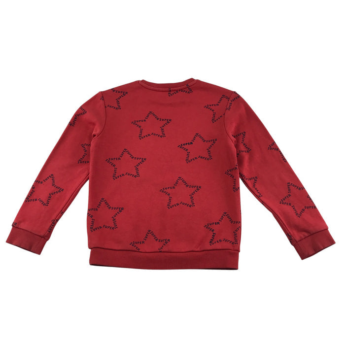 M&S 6-7 years red star print sweater