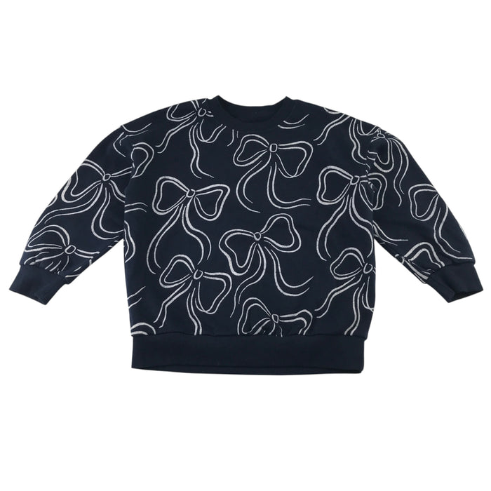 M&S 7-8 years navy jumper polyester cotton elastane