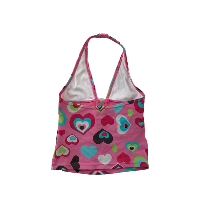 M&S 7-8 years pink hearts swim top