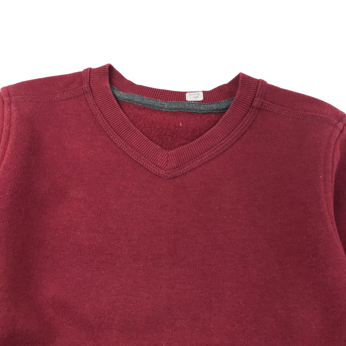 M&S 7 years burgundy v-neck sweater