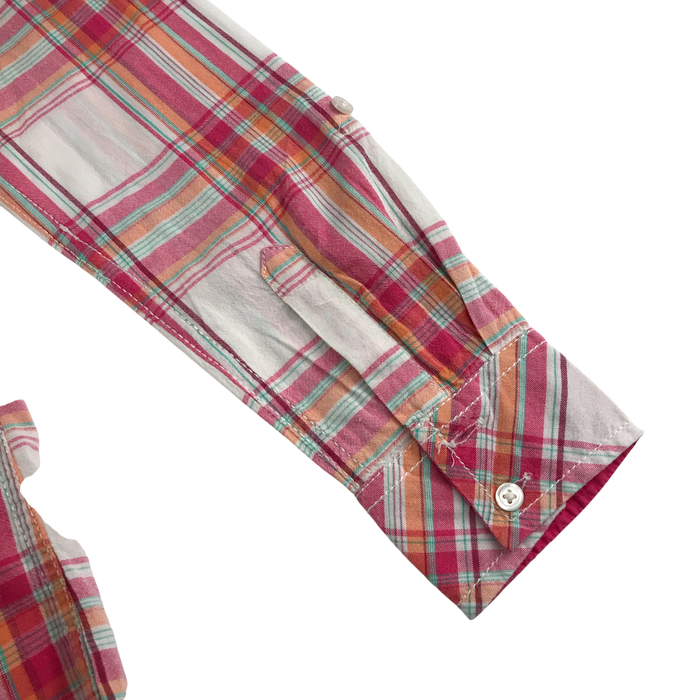 M&S 9-10 years multicolour checked cotton shirt