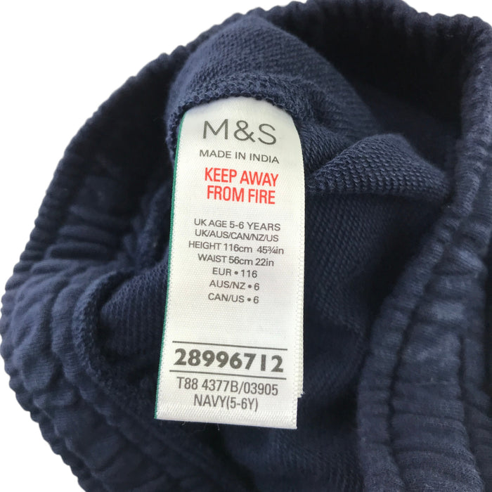 M&S and Lupilu 5-6 years shorts bundle navy blue dinosaur print cotton and polyester