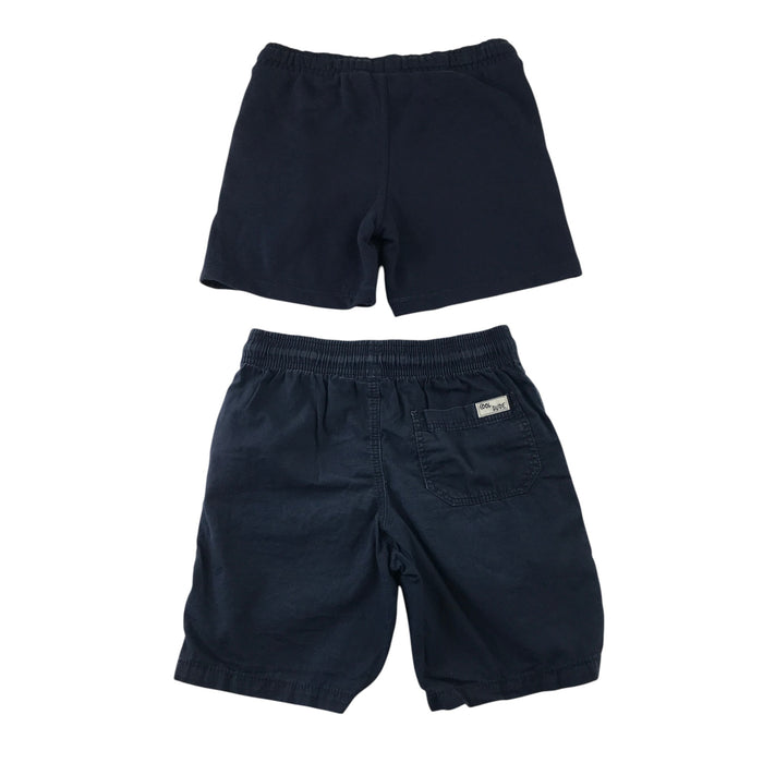 M&S and Lupilu 5-6 years shorts bundle navy blue dinosaur print cotton and polyester