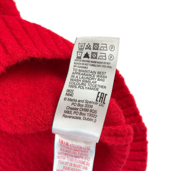 M&S festive jumper 9-10 years red requin reindeer long sleeve pullover