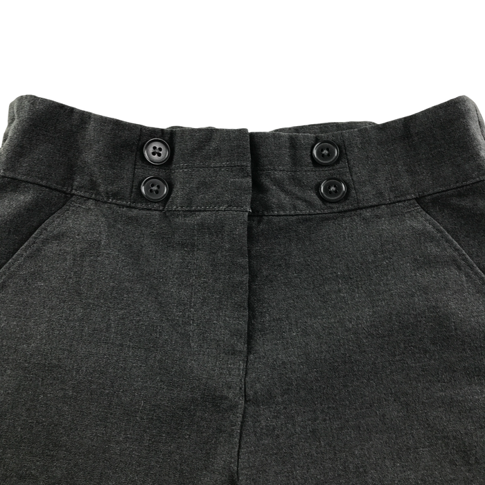 M&S grey girls button detail schools shorts