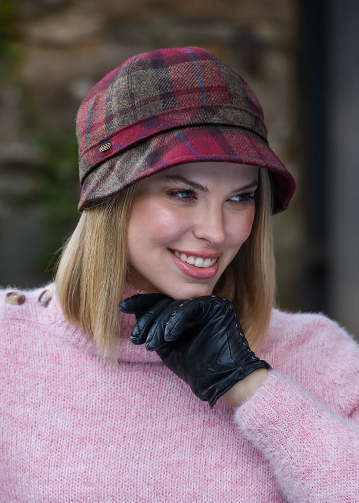 Mucros Flapper Hat | Red Check