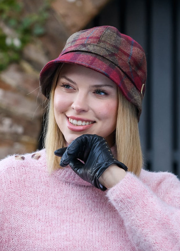 Mucros Flapper Hat | Red Check