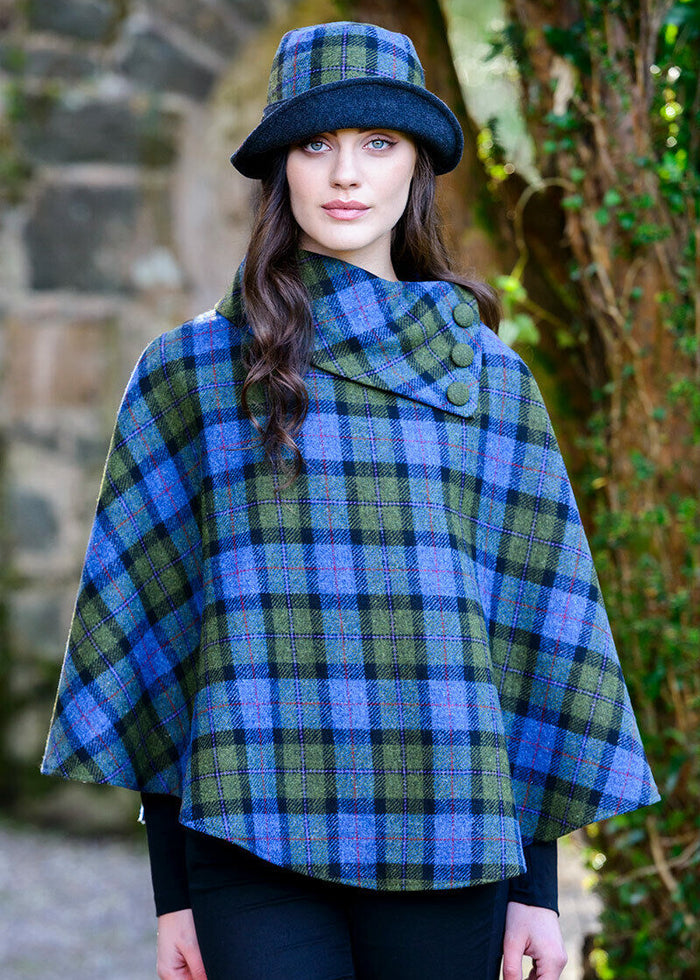 Mucros Check Poncho