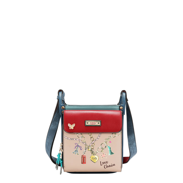 MULTI POCKET SQUARE SHOULDER BAG