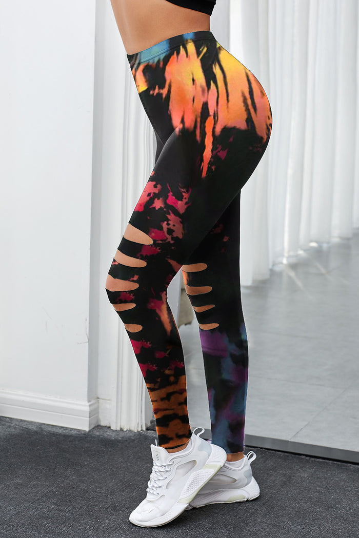 Multicolor Tie-Dye High-Waist Leggings for Women