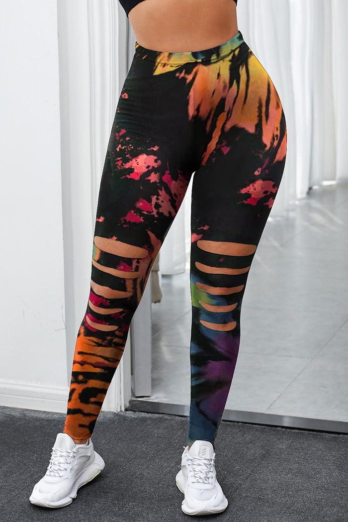 Multicolor Tie-Dye High-Waist Leggings for Women