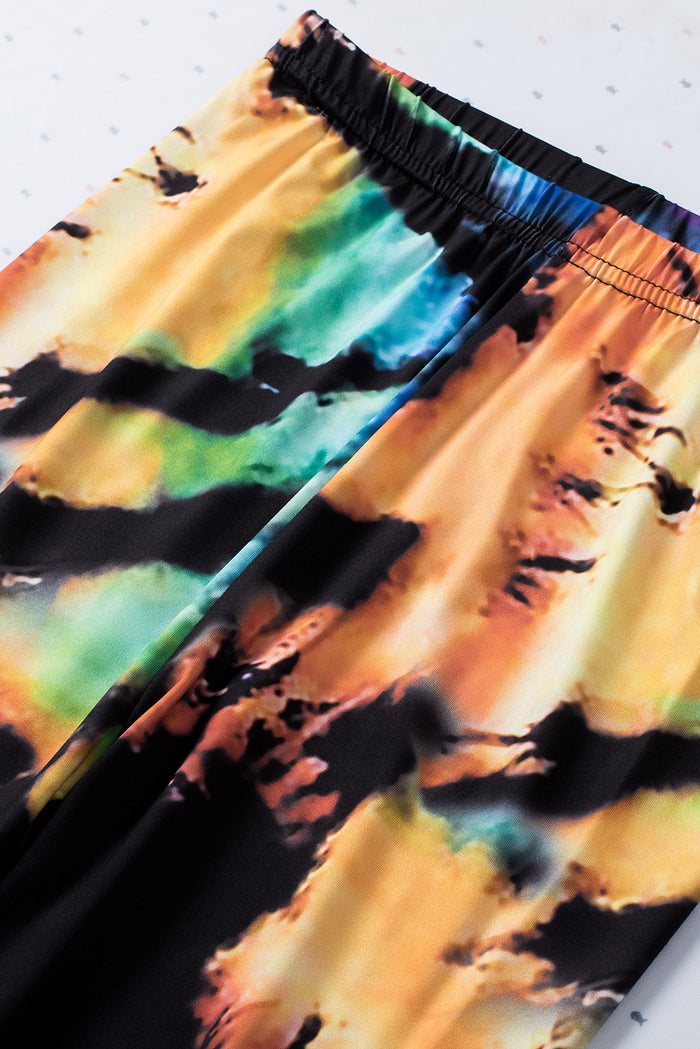 Multicolor Tie-Dye High-Waist Leggings for Women